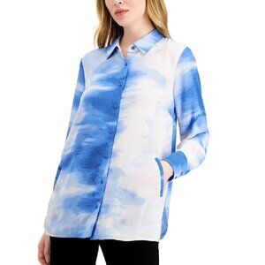 Alfani Printed Oversized Shirt